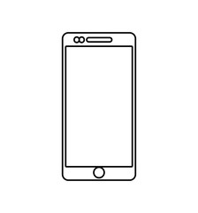 smartphone device gadget technology icon. Isolated and flat illustration