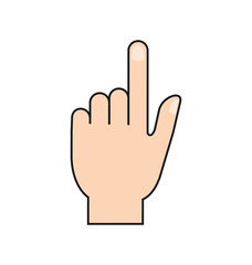 human hand fingers palm gesture icon. Isolated and flat illustration