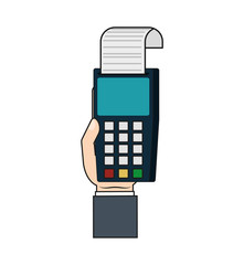 dataphone money financial payment icon. Isolated and flat illustration