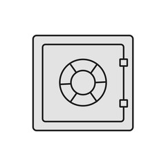 strongbox money financial payment icon. Isolated and flat illustration