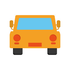 flat design car frontview icon vector illustration