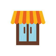 window pennant house icon. Isolated and flat illustration. Vector graphic