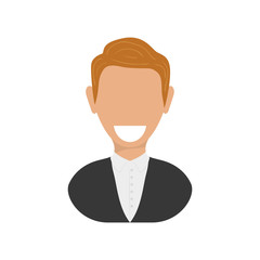 man male avatar suit person icon. Isolated and flat illustration. Vector graphic
