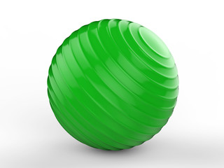 green fitness ball