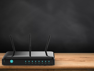 wireless router on table 
