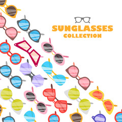 Sunglasses icons background