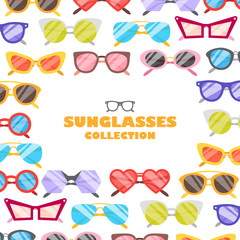 Naklejka premium Sunglasses icons background