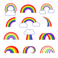 Rainbow vector icons