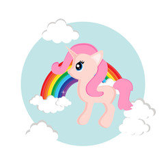 Cartoon unicorn vector