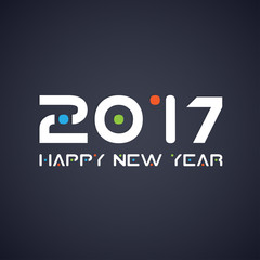 Typography design for new year 2017