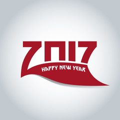 Typography design for new year 2017