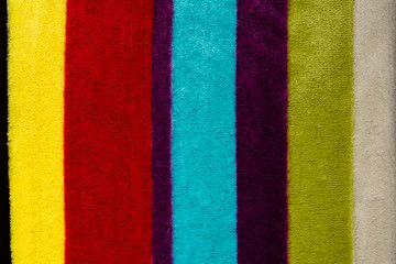 Fototapeta premium Multi coloured lines texture closeup for any ideas or background. This cloth may be used for writing ideas, emotions, etc.
