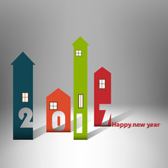 Housing background happy new year 2017 - Design Cover Calendar Design - Typography