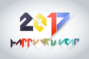 Typography design for new year 2017, Colors theme