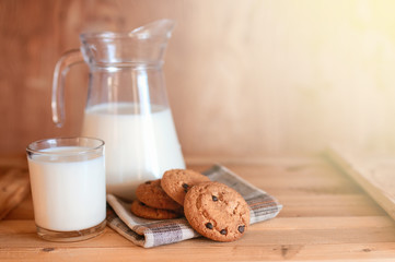 milk with chocolate biscuits cereals