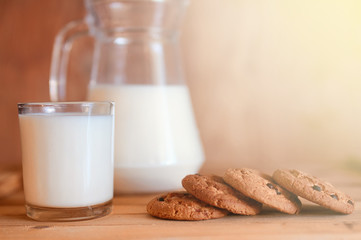 milk with chocolate biscuits cereals