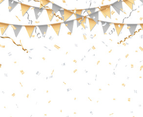 Gold and silver party background Vector