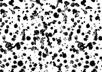 Vector background with watercolor ink blots and brush strokes. Black and white creative artistic pattern. Horizontal orientation.