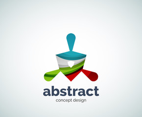Vector abstruse shape logo template