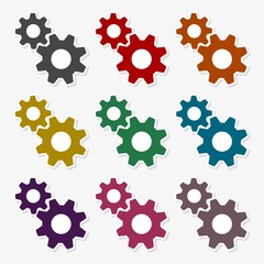 Vector icon of gears