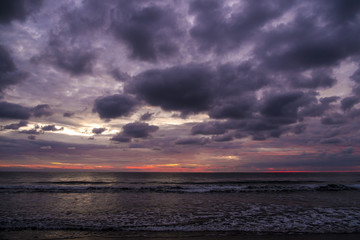 Fototapeta na wymiar Sunrise in the coastline of Lanzarote