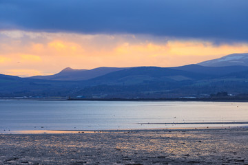 Landscape of mountain at Cromarty Firth during Sunset in Invergordon