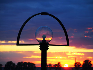 Lantern at sunset