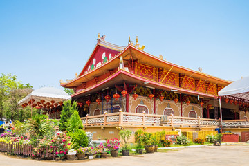 Chapel temple medthathum thai chinese at kanchanaburi, thailand