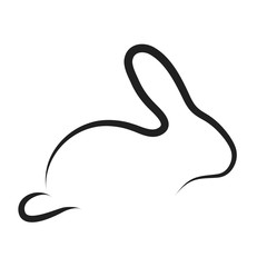 Fototapeta premium Vector rabbit logo.