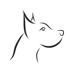 Obraz premium Vector dog logo.