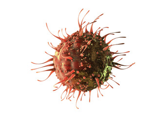 Obraz premium Virus Cell white background