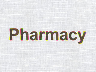 Medicine concept: Pharmacy on fabric texture background