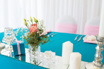 Beautiful flowers on table