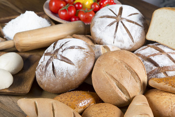 breads and vegetables 