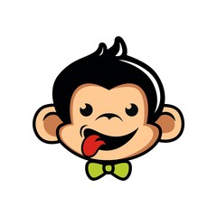 Head of monkey vector