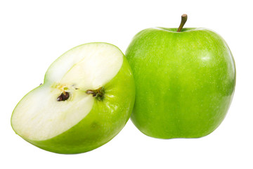 Green apple, isolated on white background