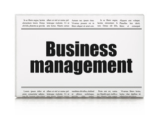 Finance concept: newspaper headline Business Management