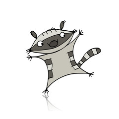 Funny raccoon for your design