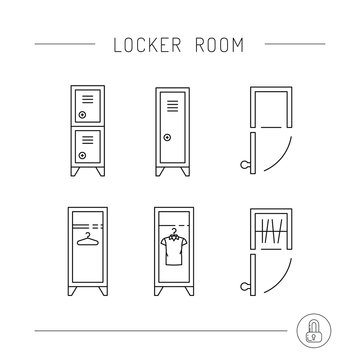 cabinet for locker rooms