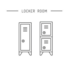 cabinet for locker rooms