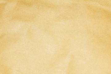 Recycled crumpled brown paper texture or paper background for design with copy space for text or image.