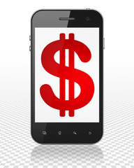 Money concept: Smartphone with Dollar on display