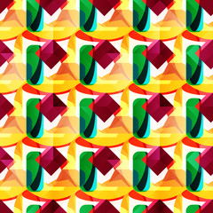 bright colored geometric seamless pattern