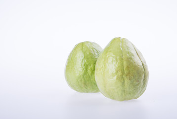 Guava (tropical fresh guava) on white background.