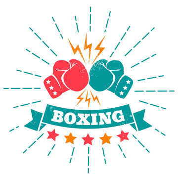 vintage logo for boxing