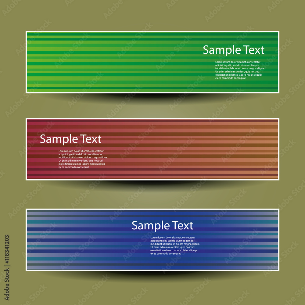 Poster banner or header design with striped pattern