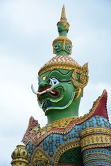 Statue of the green Giant at Wat Arun. bangkok. thailand