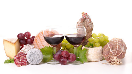 wine,cheese and meat