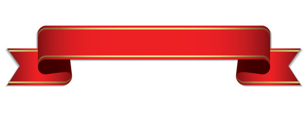 red vintage ribbon banner