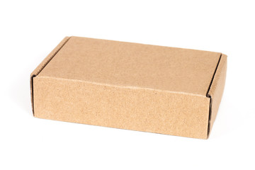 cardboard box , isolated on a white background.